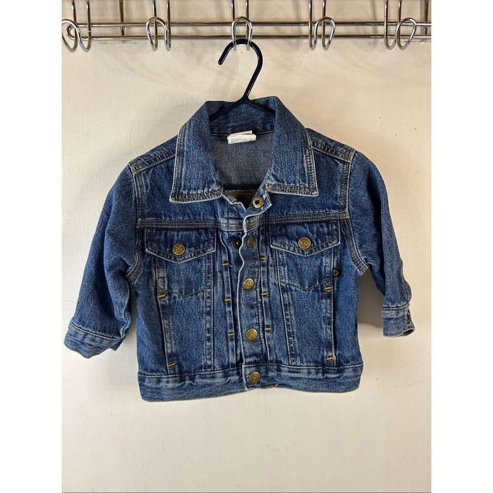 Faded Glory FG 12m‎ blue jean denim infant jacket snaps